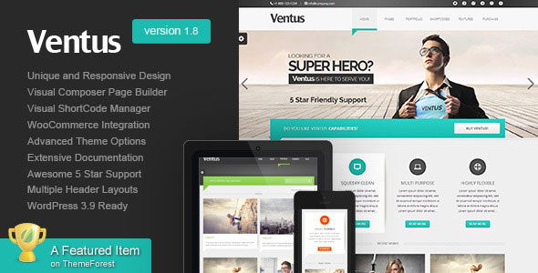 Ventus v1.8 – Unique Business WordPress Theme