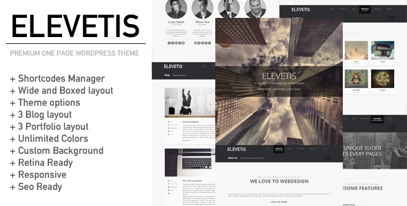 Elevetis - Premium One Page WordPress Theme
