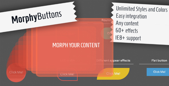 Morphy Buttons - jQuery any Content Morpher