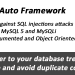 MySQL database Auto Framework