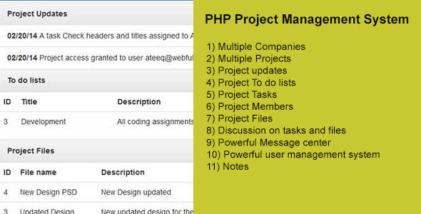 PHP Project Management System
