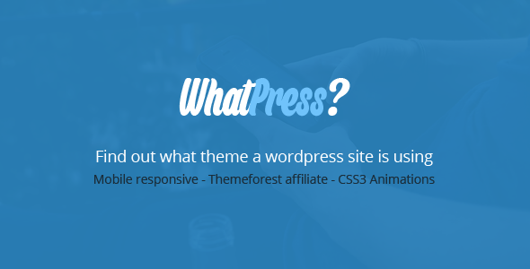 WhatPress Find what theme a WP site is using