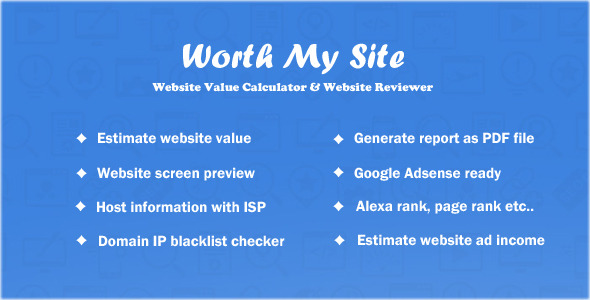 Worth My Site - Website Value Calculator