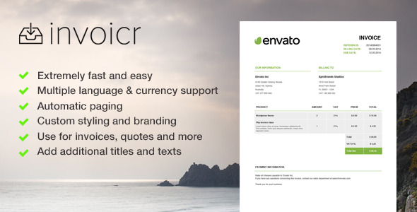 Invoicr v1.0 – PHP Class For Beautiful Invoices