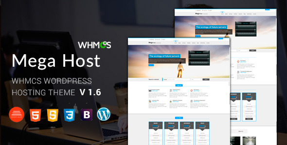 Megahost Hosting WordPress Theme with WHMCS