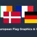 48 Европейский Флаг Страны, Значки